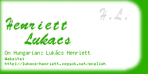 henriett lukacs business card